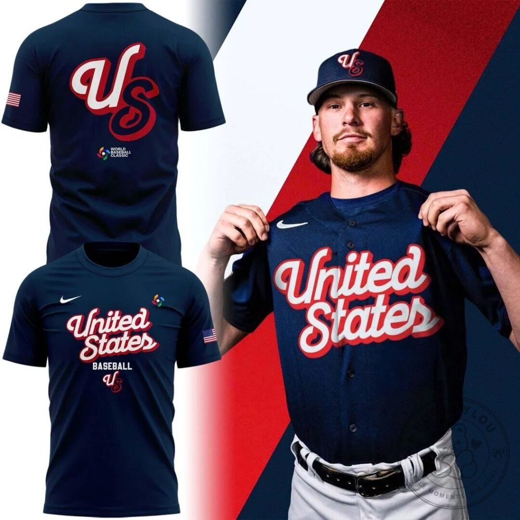 USA Baseball World Classic Navy T-Shirt, United States Baseball USA Shirt