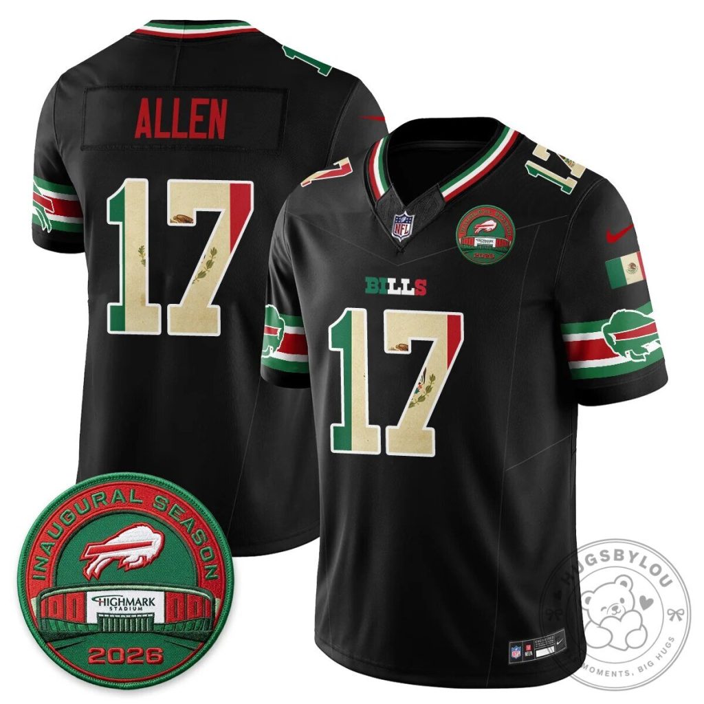 Buffalo Bills Josh Allen Mexico Edition Inaugural Season Football Jersey Buffalo Bills Josh Allen Mexico Edition Inaugural Season Football Jersey
