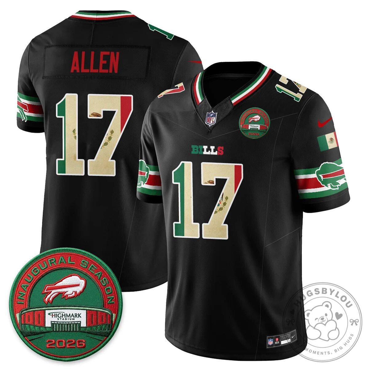 Buffalo Bills Josh Allen Mexico Edition Inaugural Season Football Jersey 1 Buffalo Bills Josh Allen Mexico Edition Inaugural Season Football Jersey