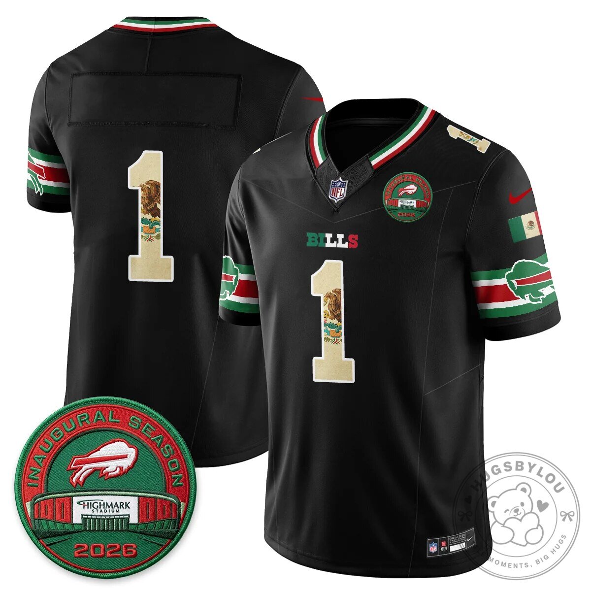 Buffalo Bills Josh Allen Mexico Edition Inaugural Season Football Jersey 61 Buffalo Bills Josh Allen Mexico Edition Inaugural Season Football Jersey