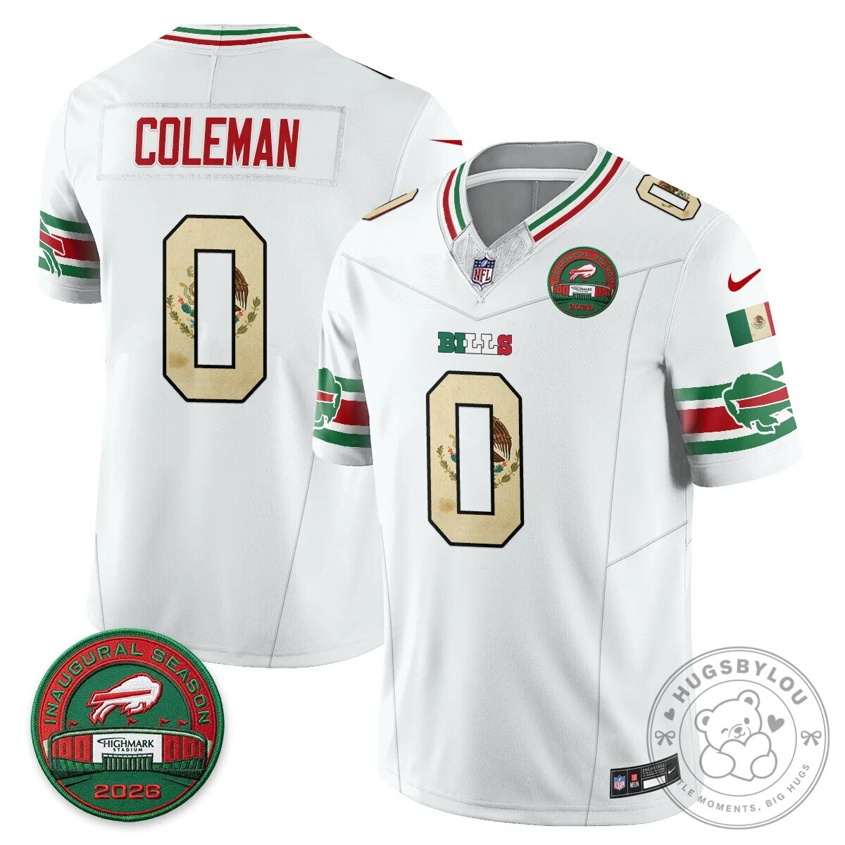 Buffalo Bills Josh Allen Mexico Edition Inaugural Season Football Jersey 64 Buffalo Bills Josh Allen Mexico Edition Inaugural Season Football Jersey