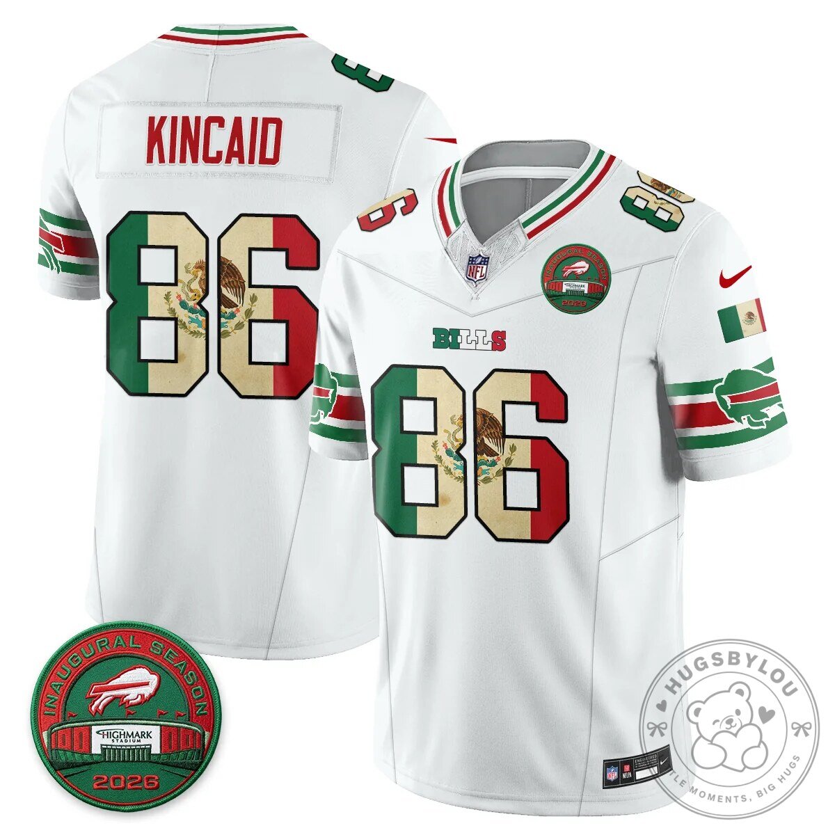 Buffalo Bills Josh Allen Mexico Edition Inaugural Season Football Jersey 65 Buffalo Bills Josh Allen Mexico Edition Inaugural Season Football Jersey