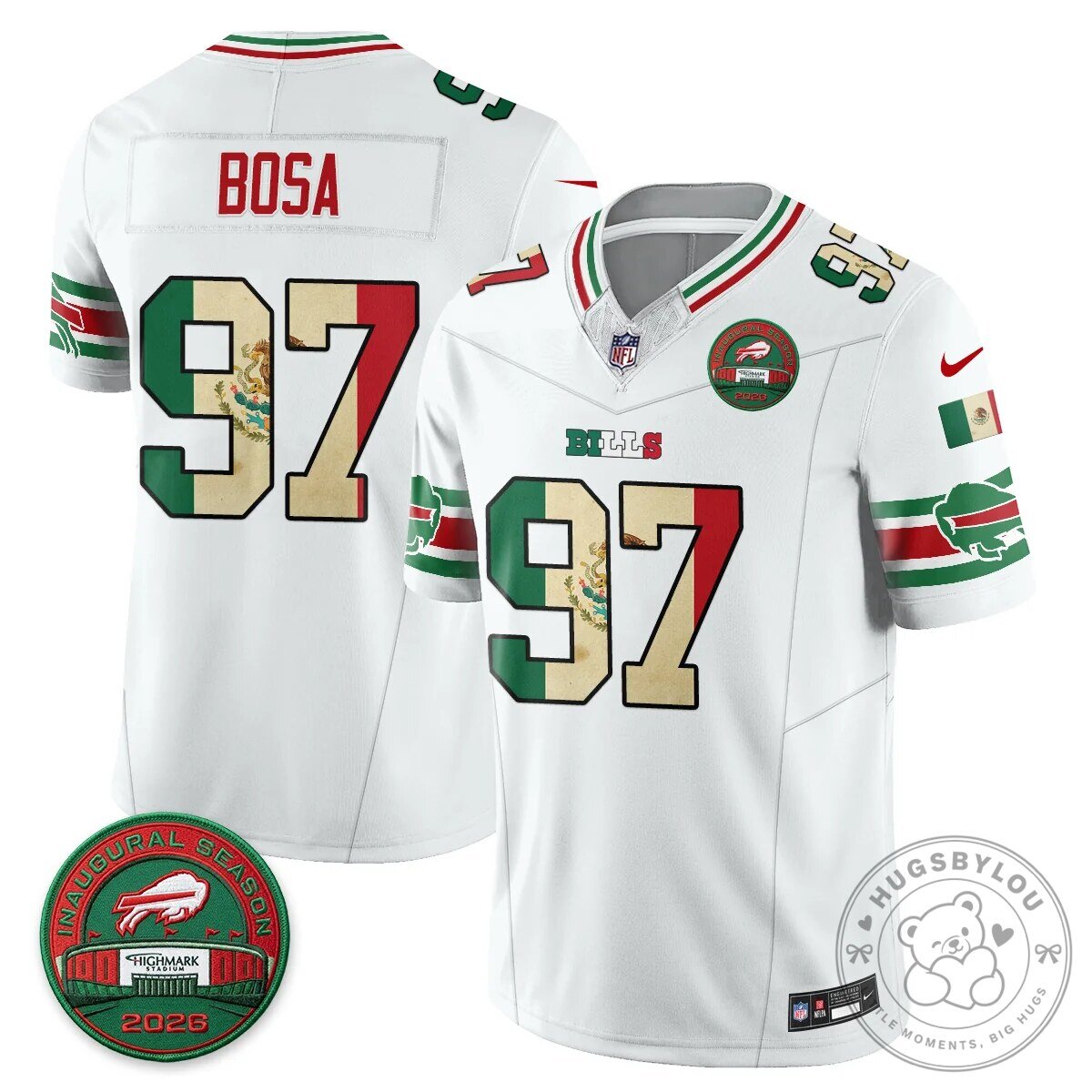 Buffalo Bills Josh Allen Mexico Edition Inaugural Season Football Jersey 66 Buffalo Bills Josh Allen Mexico Edition Inaugural Season Football Jersey