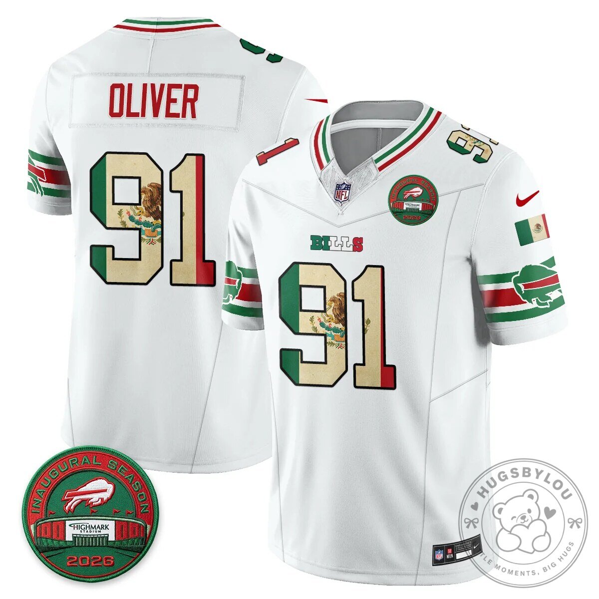 Buffalo Bills Josh Allen Mexico Edition Inaugural Season Football Jersey 68 Buffalo Bills Josh Allen Mexico Edition Inaugural Season Football Jersey