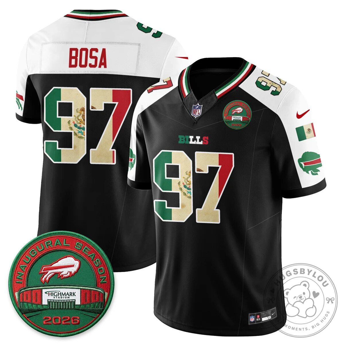 Buffalo Bills Josh Allen Mexico Edition Inaugural Season Football Jersey 75 Buffalo Bills Josh Allen Mexico Edition Inaugural Season Football Jersey