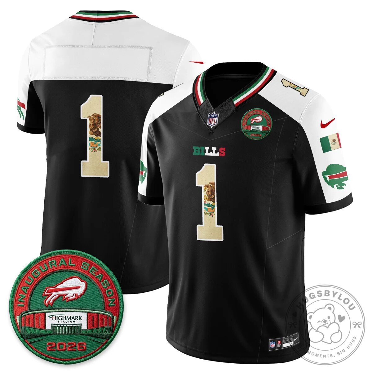 Buffalo Bills Josh Allen Mexico Edition Inaugural Season Football Jersey 80 Buffalo Bills Josh Allen Mexico Edition Inaugural Season Football Jersey