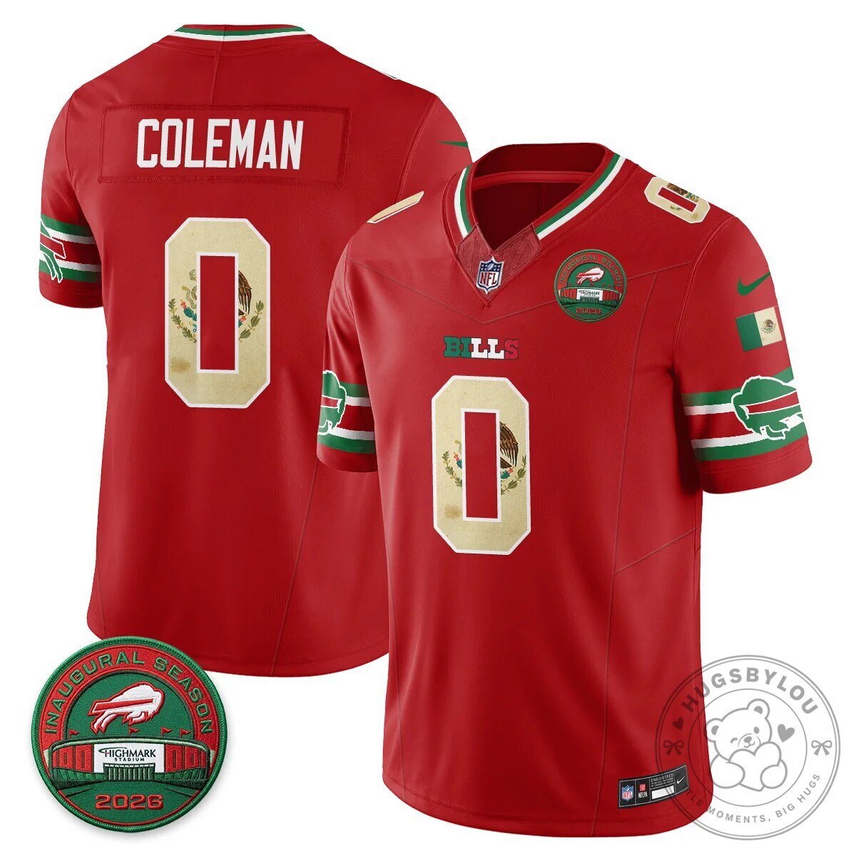 Buffalo Bills Josh Allen Mexico Edition Inaugural Season Football Jersey 83 Buffalo Bills Josh Allen Mexico Edition Inaugural Season Football Jersey