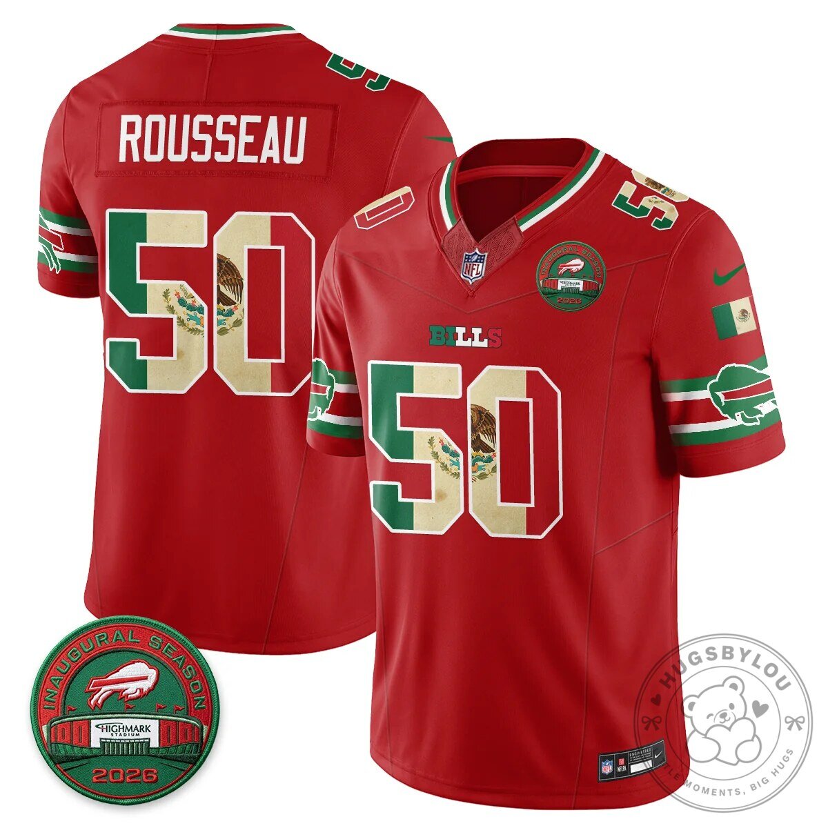 Buffalo Bills Josh Allen Mexico Edition Inaugural Season Football Jersey 87 Buffalo Bills Josh Allen Mexico Edition Inaugural Season Football Jersey
