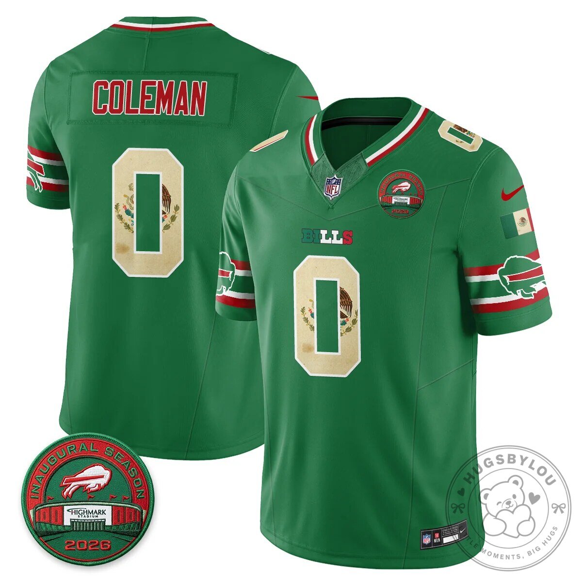 Buffalo Bills Josh Allen Mexico Edition Inaugural Season Football Jersey 92 Buffalo Bills Josh Allen Mexico Edition Inaugural Season Football Jersey