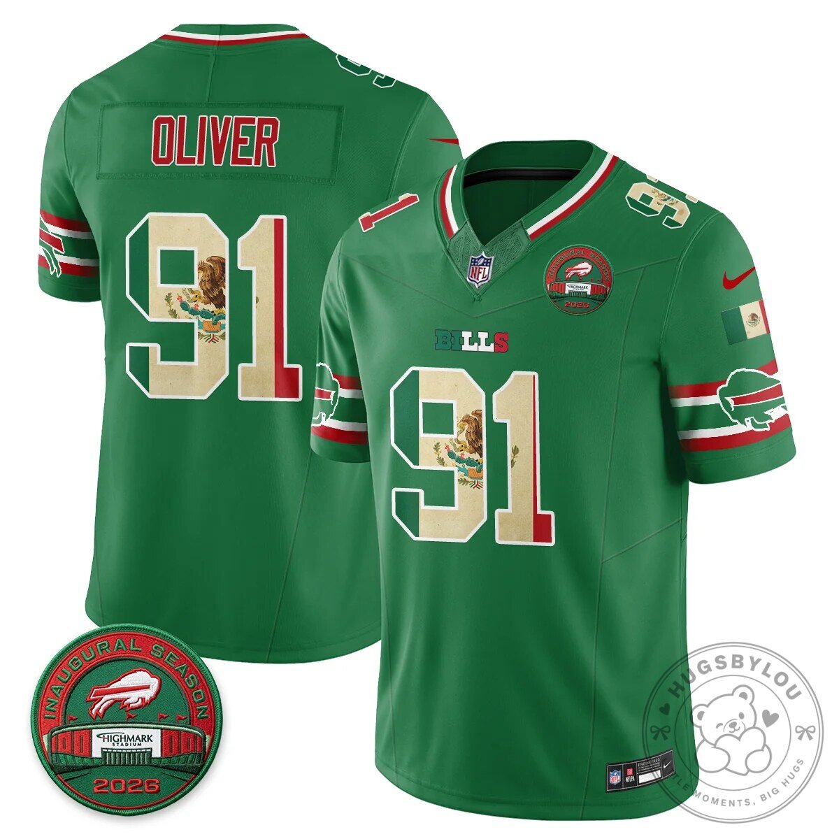 Buffalo Bills Josh Allen Mexico Edition Inaugural Season Football Jersey 96 Buffalo Bills Josh Allen Mexico Edition Inaugural Season Football Jersey