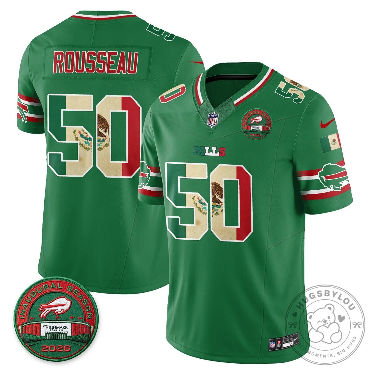 Buffalo Bills Josh Allen Mexico Edition Inaugural Season Football Jersey 97 Buffalo Bills Josh Allen Mexico Edition Inaugural Season Football Jersey