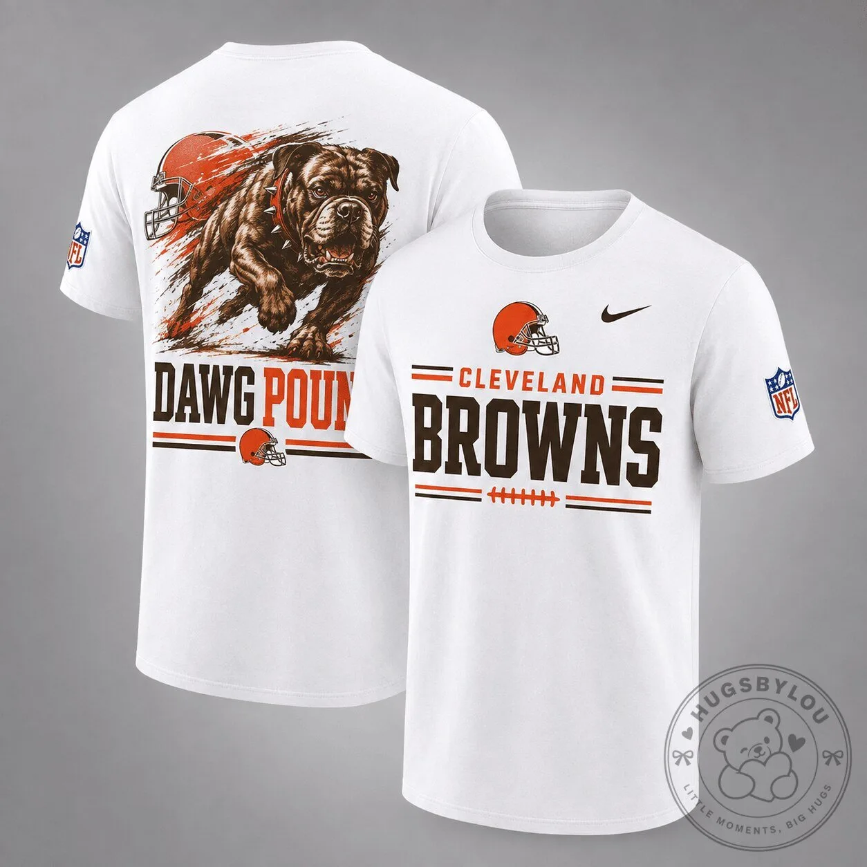 Cleveland Browns Dawg Pound Football Team White T-Shirt