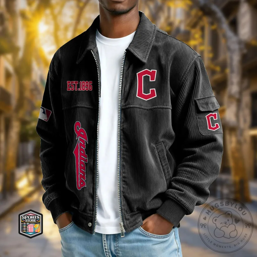 Cleveland Indians Corduroy Bomber Jacket Cleveland Indians Corduroy Bomber Jacket