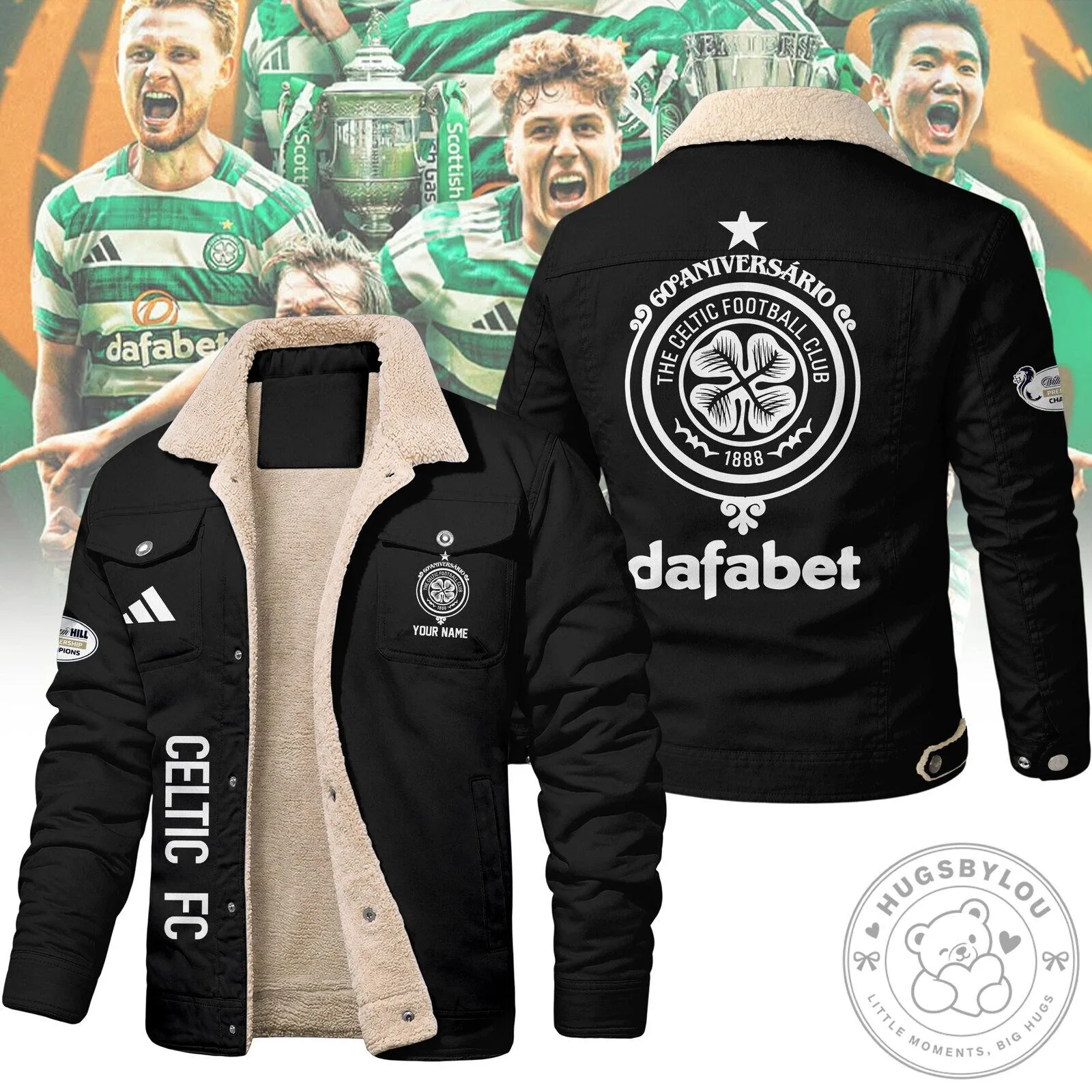 Celtic Football Club Sherpa Fleece Lined Jacket 2 Celtic Football Club Sherpa Fleece Lined Jacket