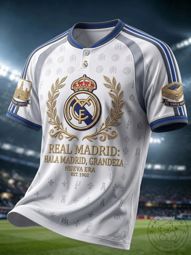 Real Madrid Hala Madrid Grandeza Nueva Era Soccer Jersey 3 Real Madrid Hala Madrid Grandeza Nueva Era Soccer Jersey