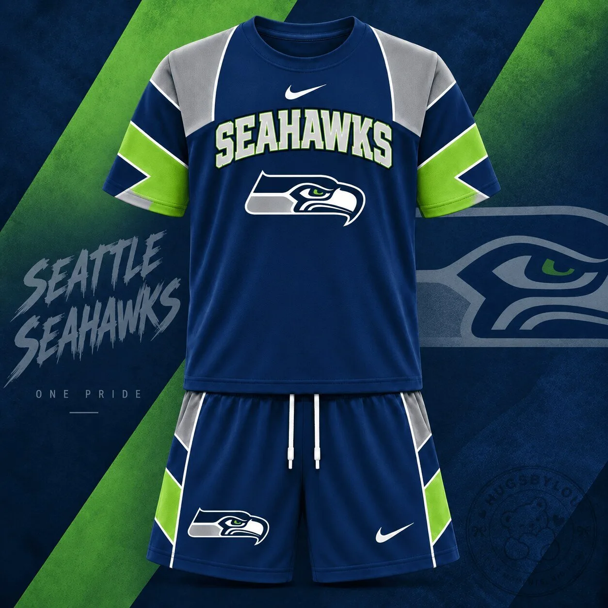 Seattle Seahawks NFL Game Day Premium T-Shirt and Shorts Set for Men