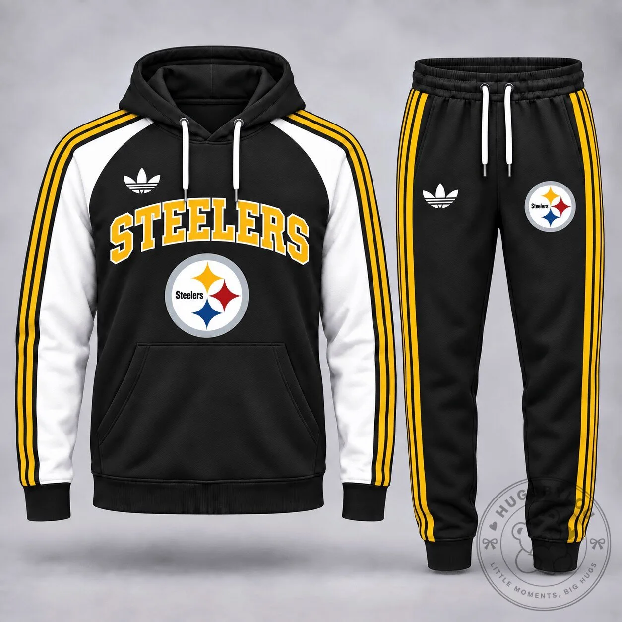 Pittsburgh Steelers National Football League Team Black and Gold Hoodie and Jogger Set