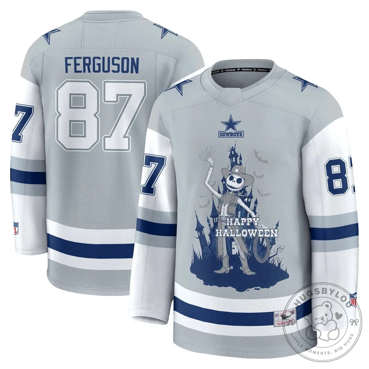 Dallas Cowboys CeeDee Lamb Halloween Nightmare Before Christmas Hockey Jersey 55 Dallas Cowboys CeeDee Lamb Halloween Nightmare Before Christmas Hockey Jersey