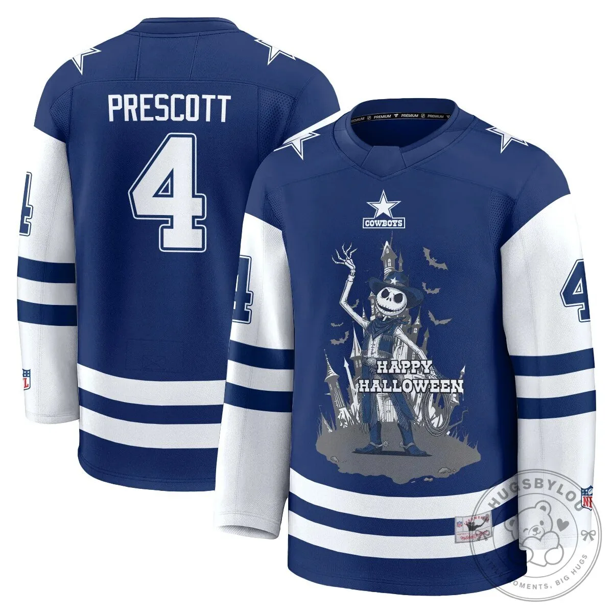 Dallas Cowboys CeeDee Lamb Halloween Nightmare Before Christmas Hockey Jersey 61 Dallas Cowboys CeeDee Lamb Halloween Nightmare Before Christmas Hockey Jersey