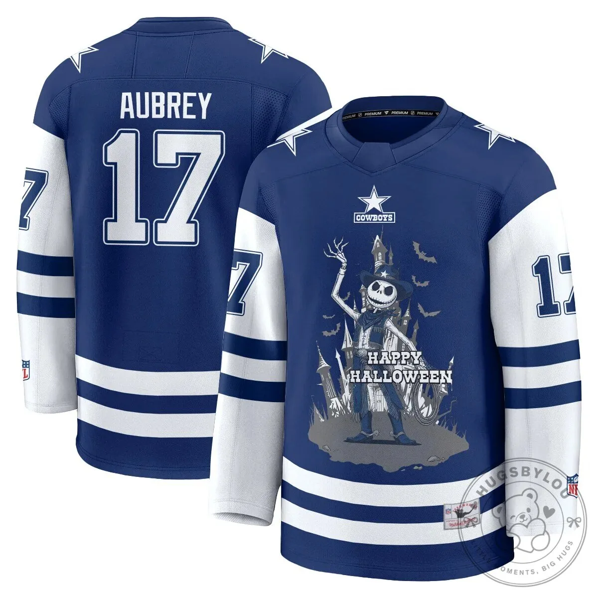 Dallas Cowboys CeeDee Lamb Halloween Nightmare Before Christmas Hockey Jersey 65 Dallas Cowboys CeeDee Lamb Halloween Nightmare Before Christmas Hockey Jersey