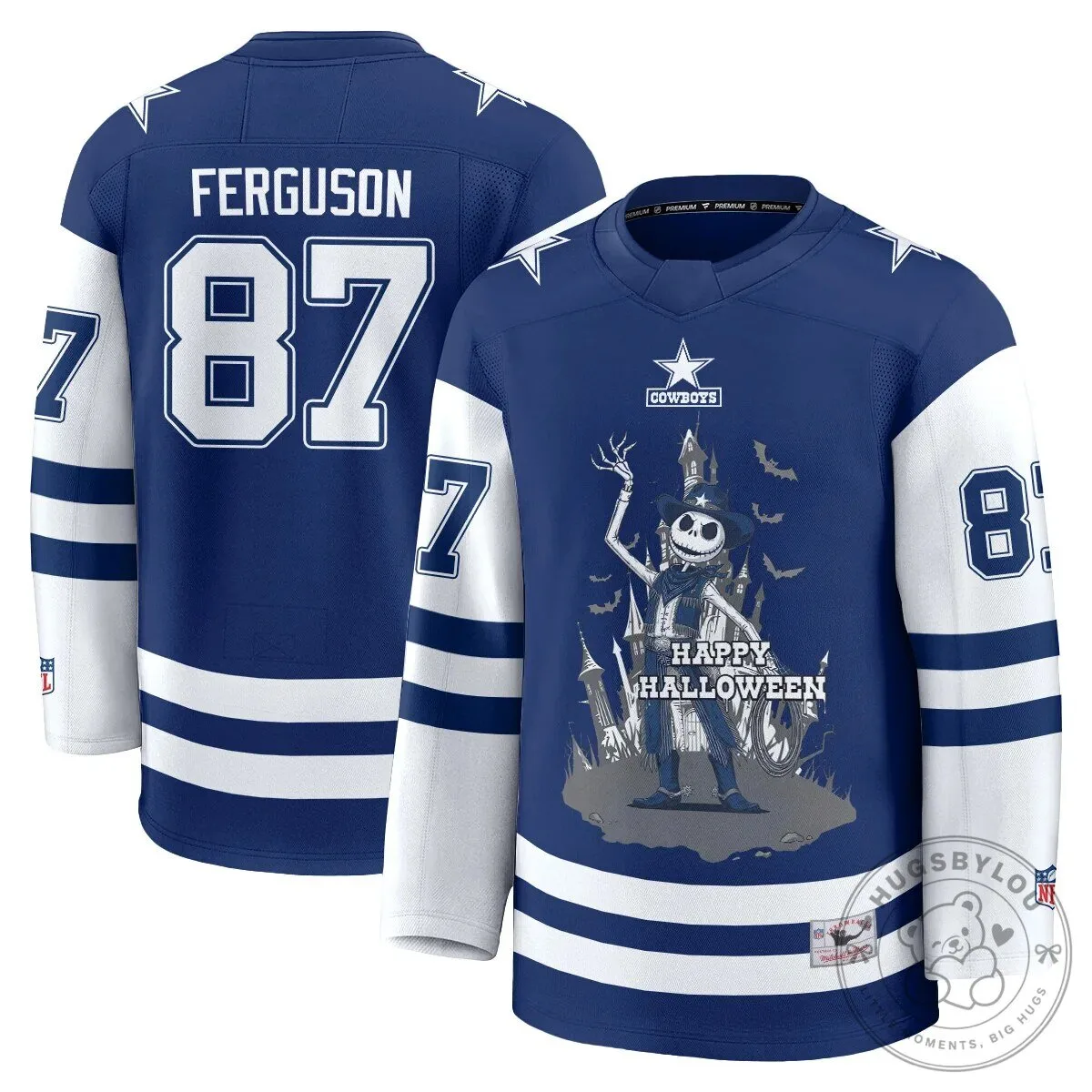 Dallas Cowboys CeeDee Lamb Halloween Nightmare Before Christmas Hockey Jersey 66 Dallas Cowboys CeeDee Lamb Halloween Nightmare Before Christmas Hockey Jersey
