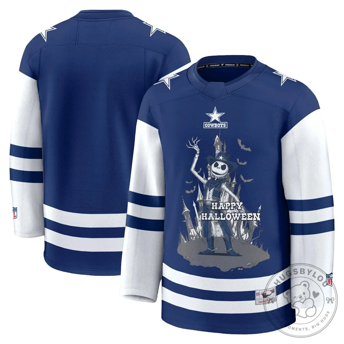 Dallas Cowboys CeeDee Lamb Halloween Nightmare Before Christmas Hockey Jersey 68 Dallas Cowboys CeeDee Lamb Halloween Nightmare Before Christmas Hockey Jersey