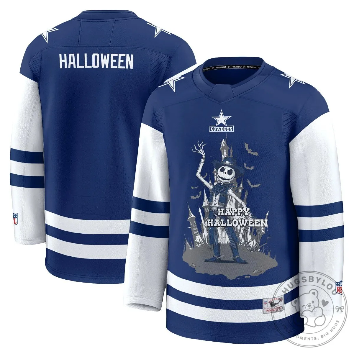 Dallas Cowboys CeeDee Lamb Halloween Nightmare Before Christmas Hockey Jersey 69 Dallas Cowboys CeeDee Lamb Halloween Nightmare Before Christmas Hockey Jersey