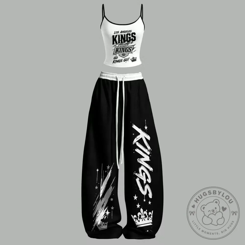 Los Angeles Kings Go Kings Go Women's Cropped Tank Top and Pants Set
