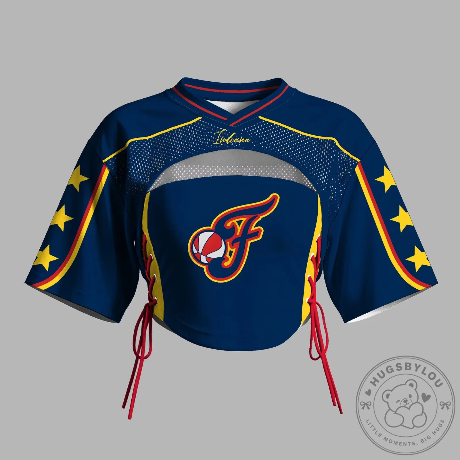 Indiana Fever Women's Basketball Cropped Jersey Top