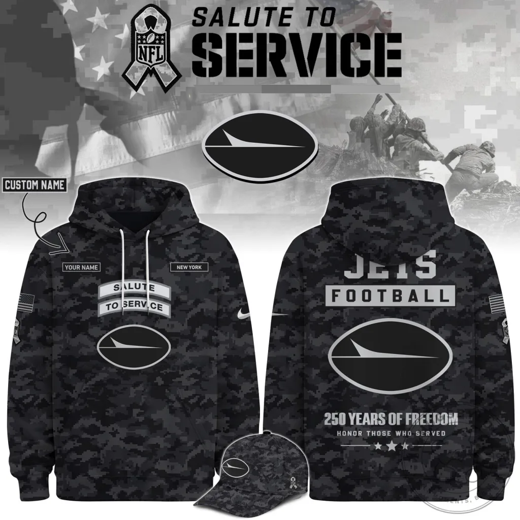 New York Jets Salute To Service Veterans Day Football Hoodie New York Jets Salute To Service Veterans Day Football Hoodie