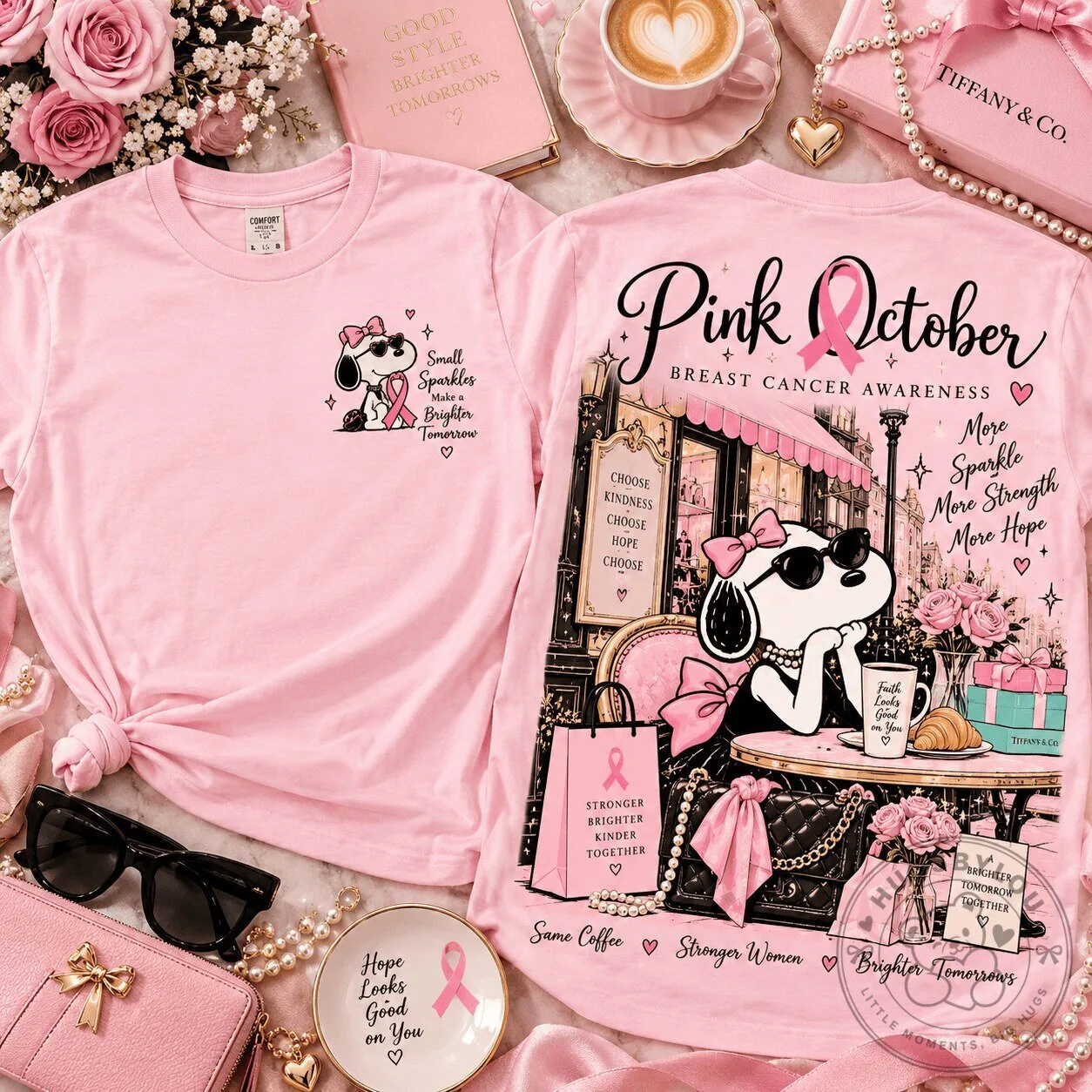 Snoopy Pink October Breast Cancer Awareness T-Shirt