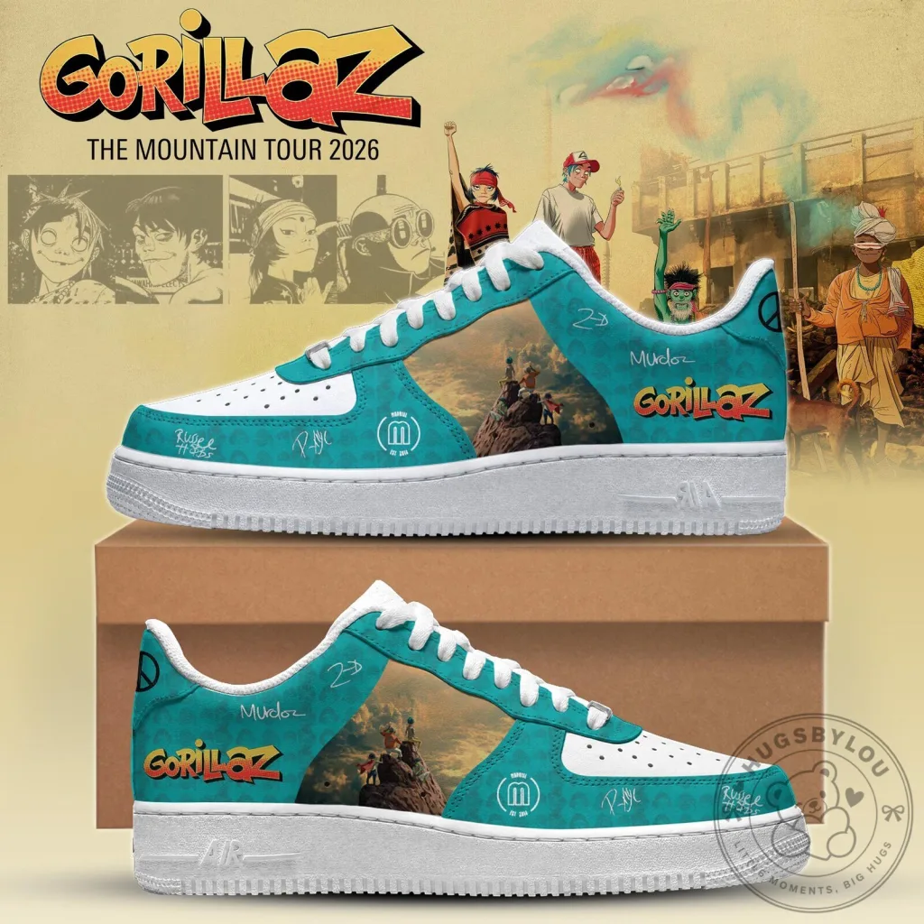 Gorillaz The Mountain Tour 2026 Band Music Fan Sneakers Gorillaz The Mountain Tour 2026 Band Music Fan Sneakers