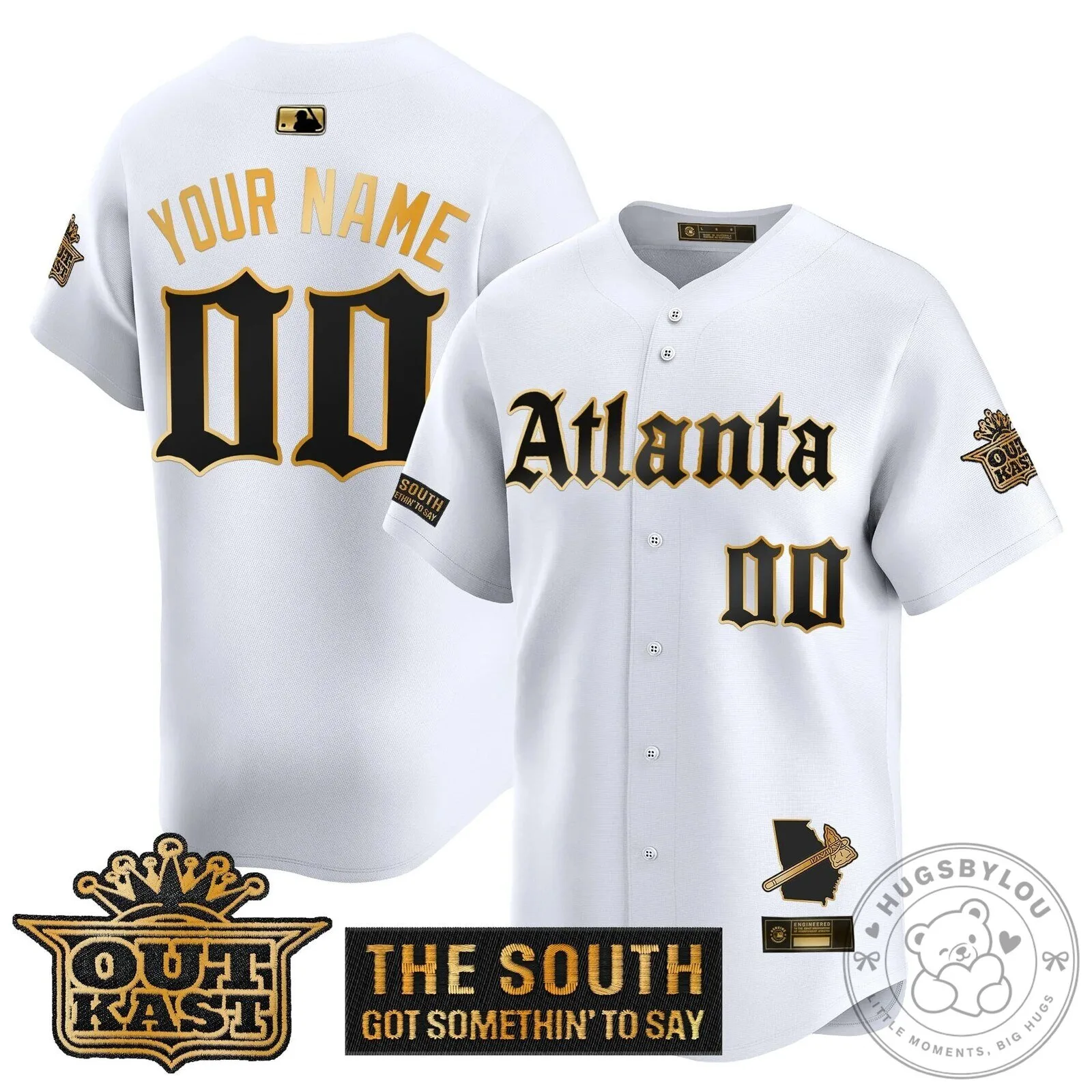 Atlanta Outkast Edition Baseball Jersey with Gothic South Design