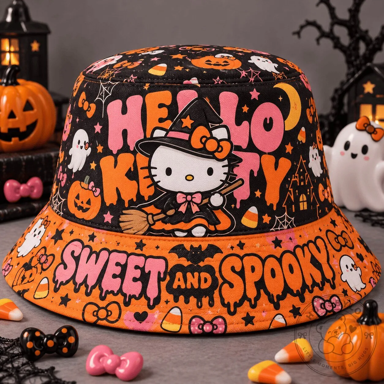 Hello Kitty Sweet And Spooky Halloween Witch Bucket Hat