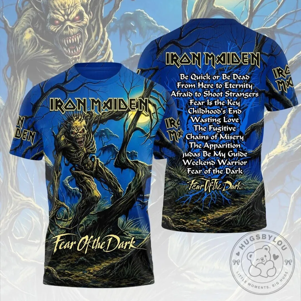 Iron Maiden Fear of the Dark Album Art Graphic T-Shirt