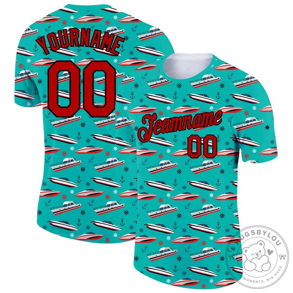 Cruise Ship Sailing Boat Pattern Custom Name Number Baseball Jersey 21 Cruise Ship Sailing Boat Pattern Custom Name Number Baseball Jersey
