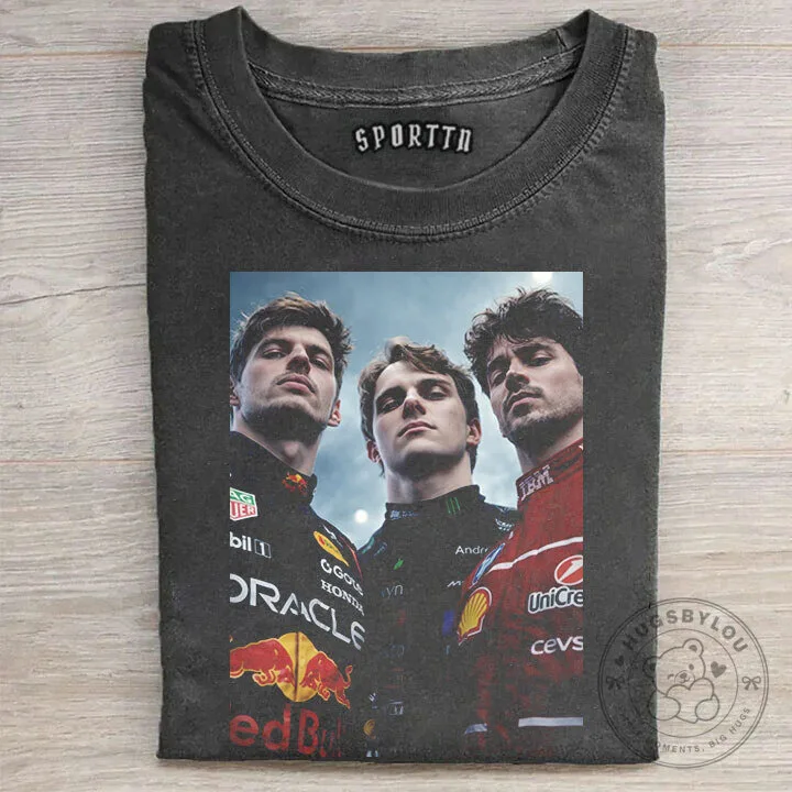 Max Verstappen Charles Leclerc Oscar Piastri Formula 1 Racing Drivers T-Shirt