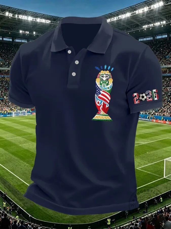 Mexico Soccer United States Canada 2026 World Cup Polo Shirt