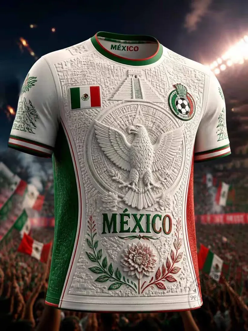 Mexico Soccer 2026 Retro National Team White Football Jersey