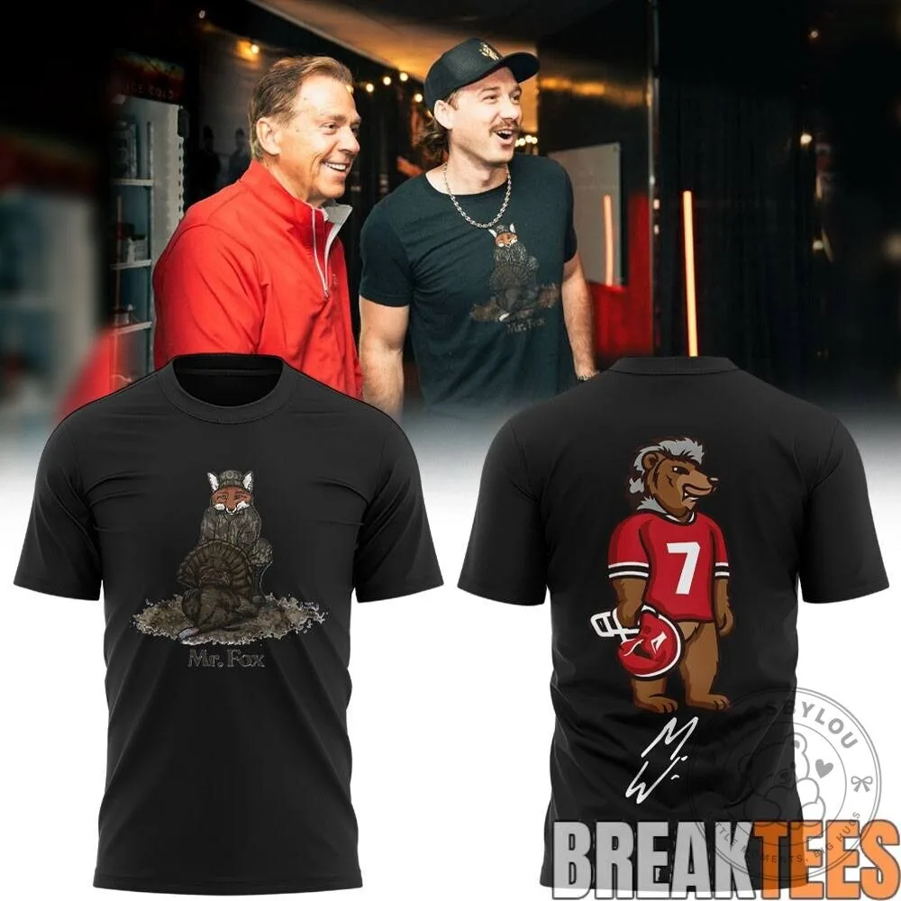 Morgan Wallen Tuscaloosa Alabama 2026 Tour Mr. Fox and Bear T-Shirt 1 Morgan Wallen Tuscaloosa Alabama 2026 Tour Mr. Fox and Bear T-Shirt