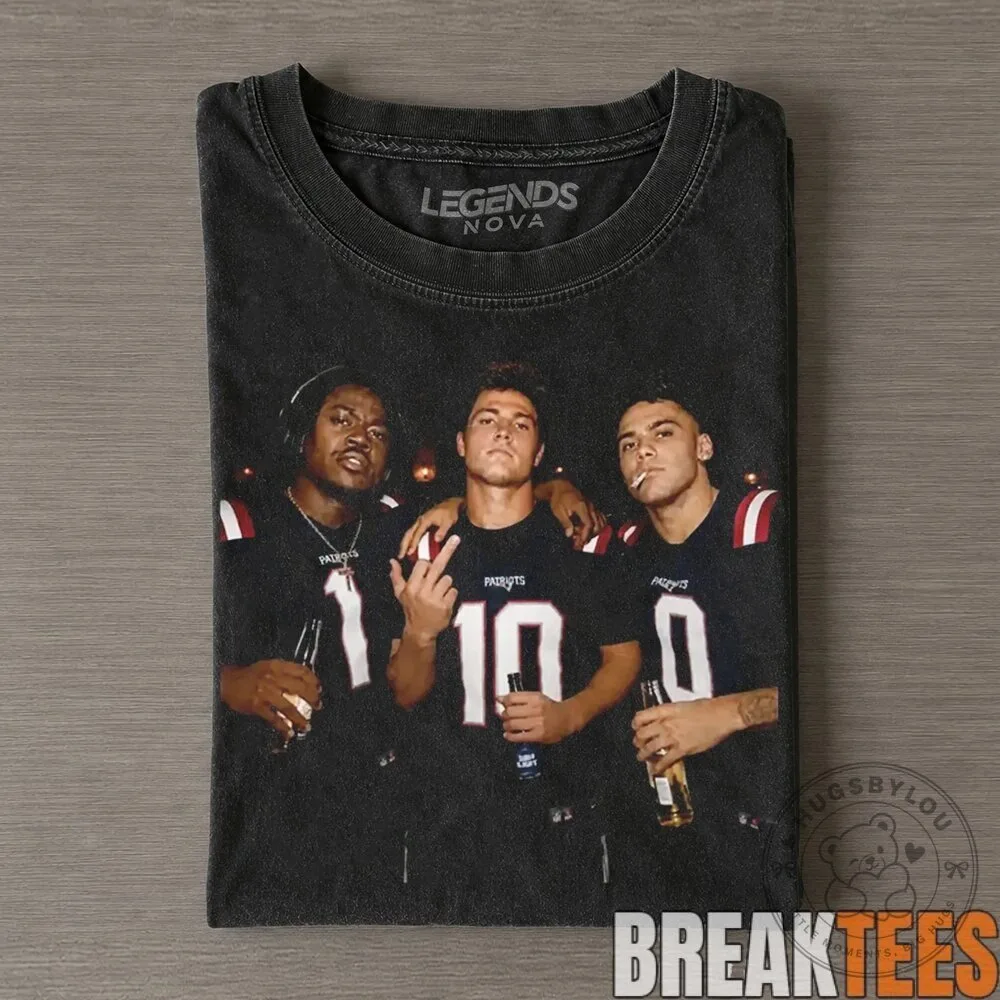 New England Patriots Stefon Diggs Drake Maye Christian Gonzalez Middle Finger T-Shirt