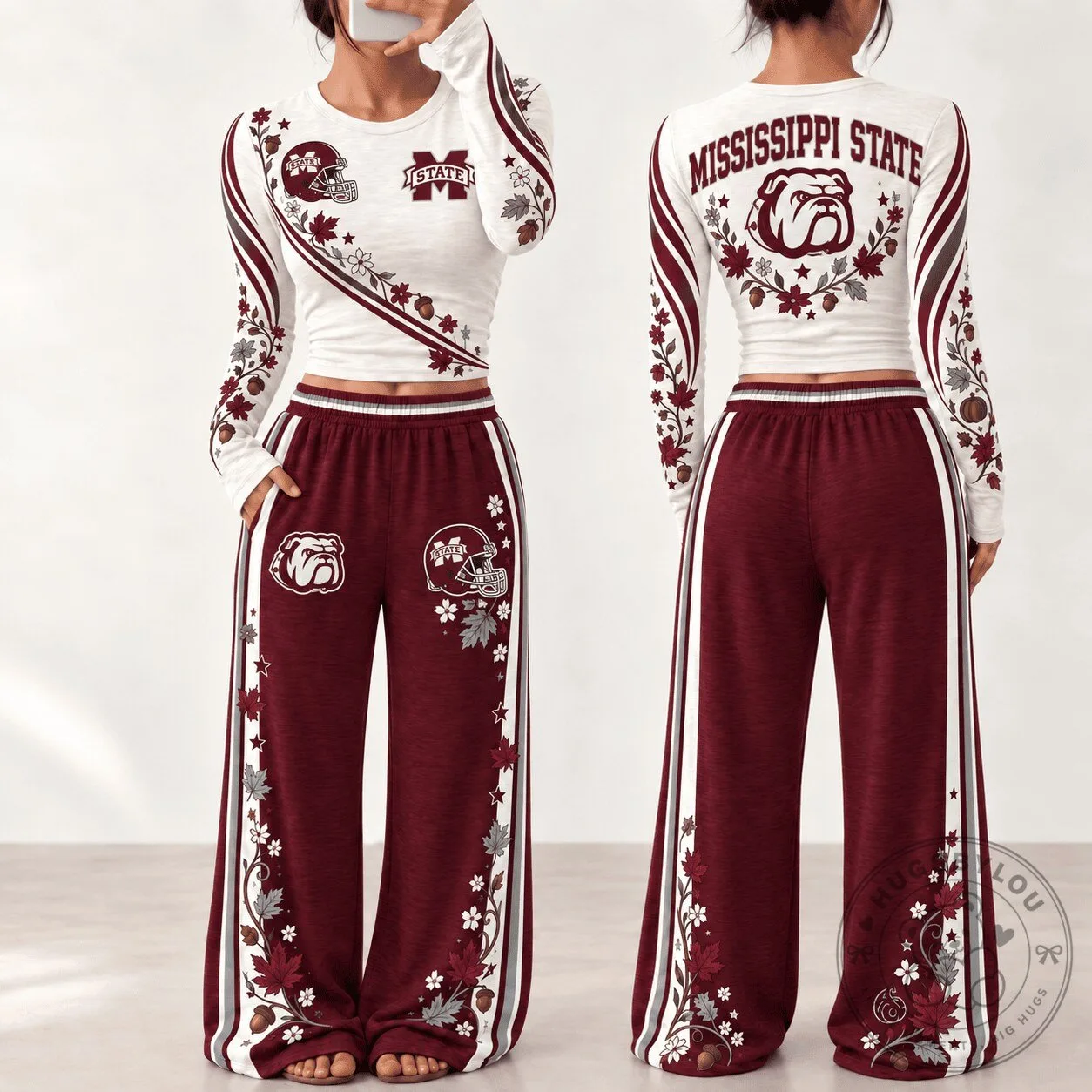 Women's Lounge Pajama Set for Fall Season - Mississippi State Bulldogs