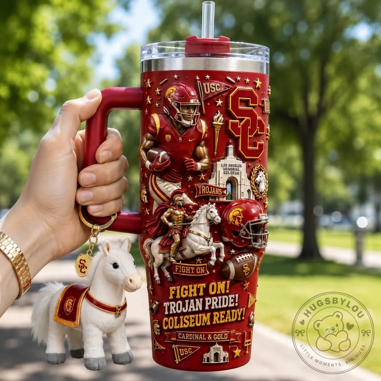 University of Southern California Trojans Football Team Tumbler with Handle 6 University of Southern California Trojans Football Team Tumbler with Handle