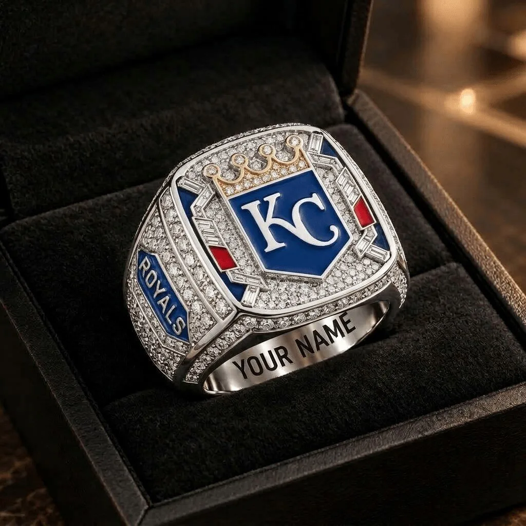Kansas City Royals Major League Baseball Championship Ring, Personalized