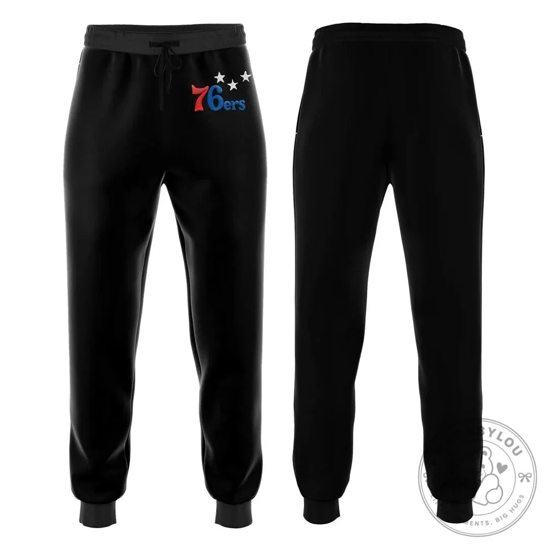 Philadelphia 76ers Basketball Team Black Graphic Print T-Shirt 9 Philadelphia 76ers Basketball Team Black Graphic Print T-Shirt
