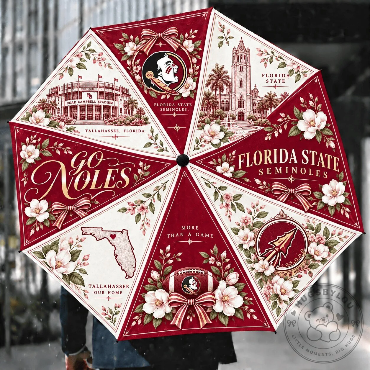 Florida State Seminoles Floral Compact Folding Umbrella