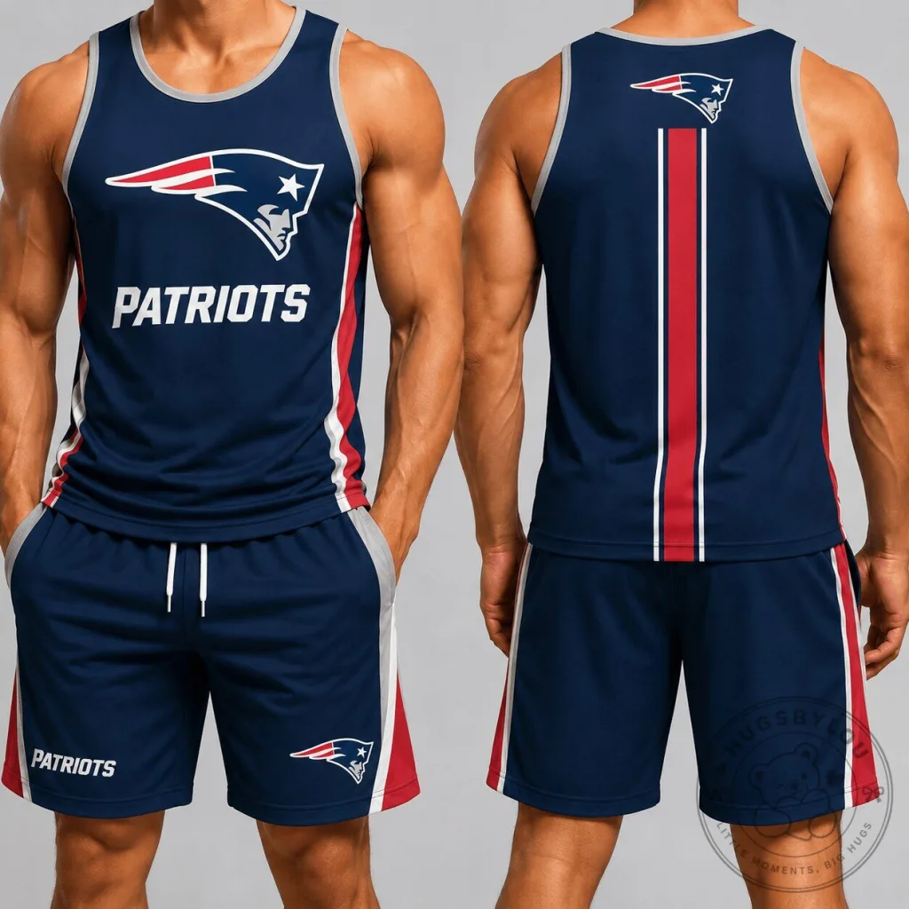 New England Patriots Football Team Navy Blue Athletic Tank Top New England Patriots Football Team Navy Blue Athletic Tank Top