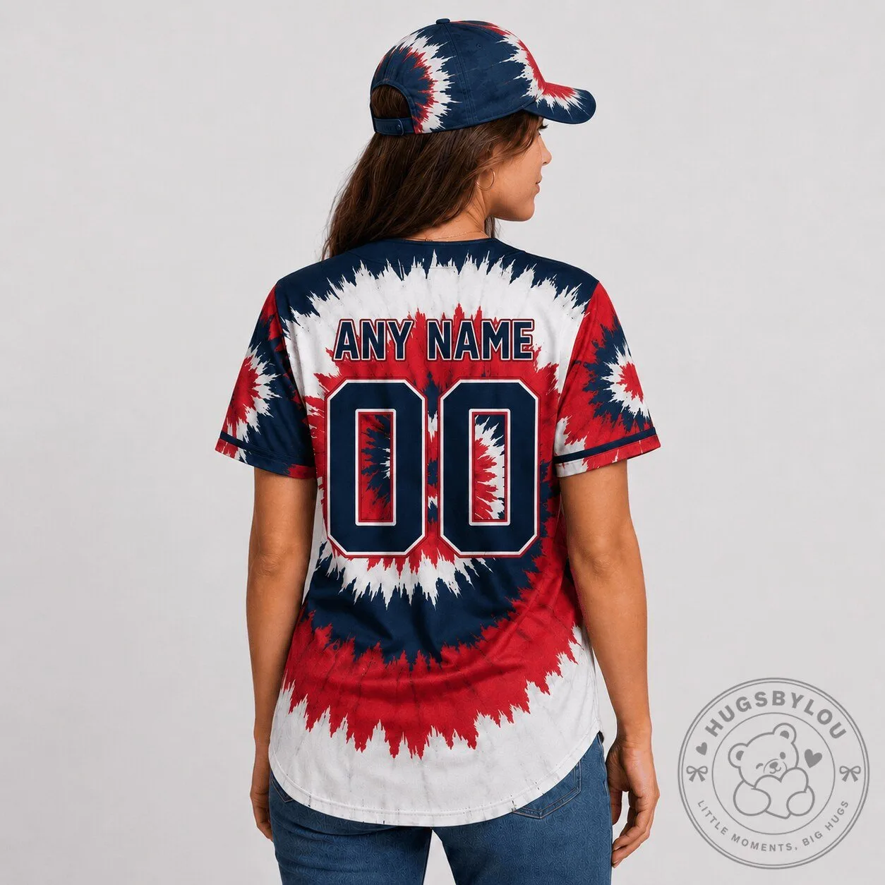 Boston Red Sox Baseball Tie-Dye Custom Name And Number Jersey