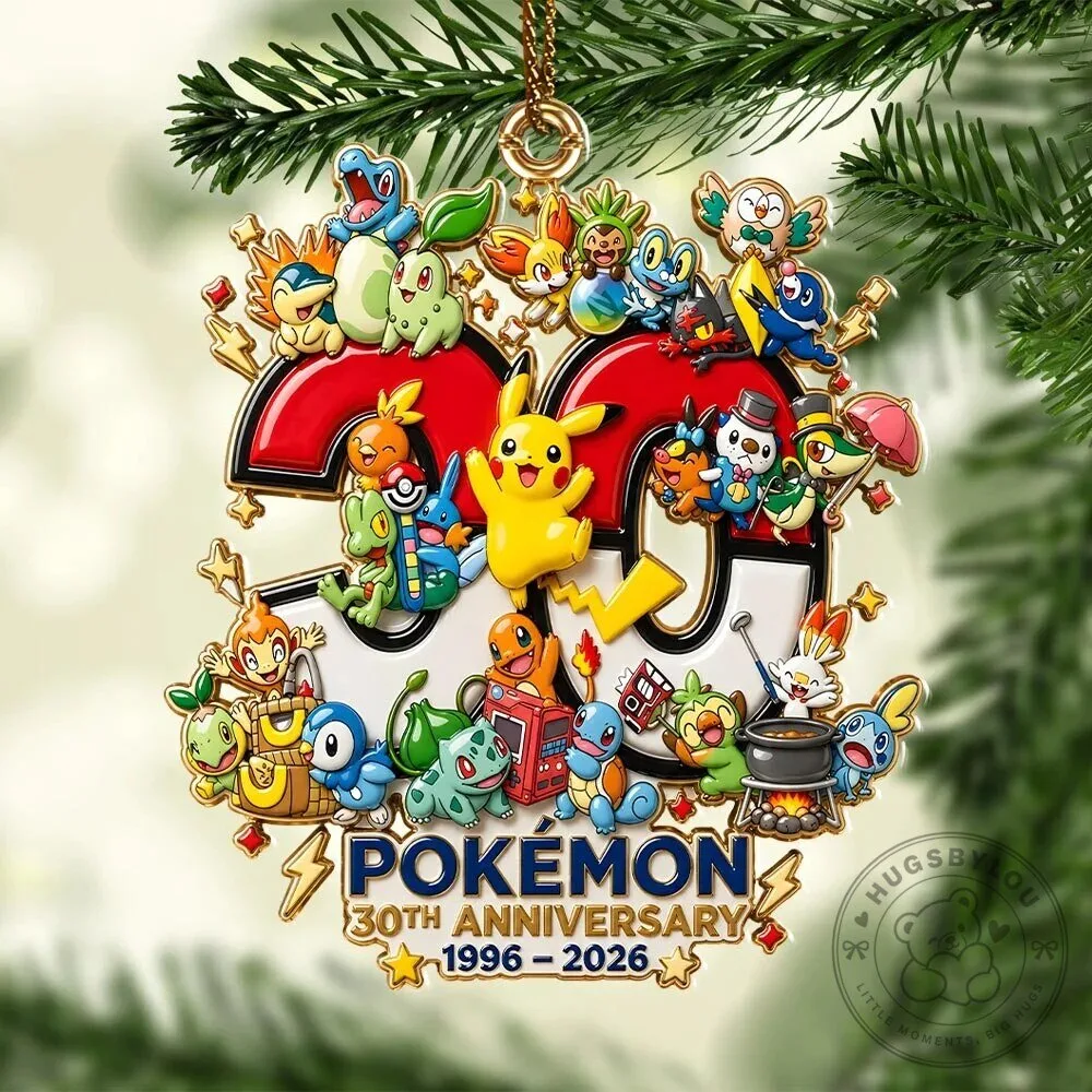 Pokemon 30th Anniversary Pikachu and Friends Christmas Tree Ornament