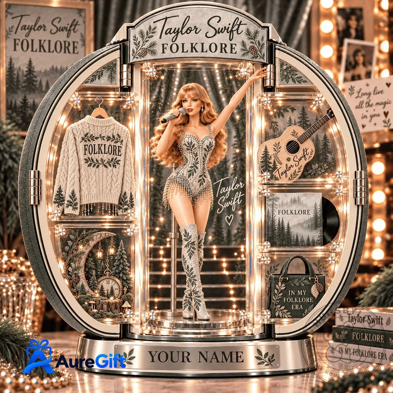 Taylor Swift Folklore Album Era Music Light Up Display Acrylic Block 1 Taylor Swift Folklore Album Era Music Light Up Display Acrylic Block
